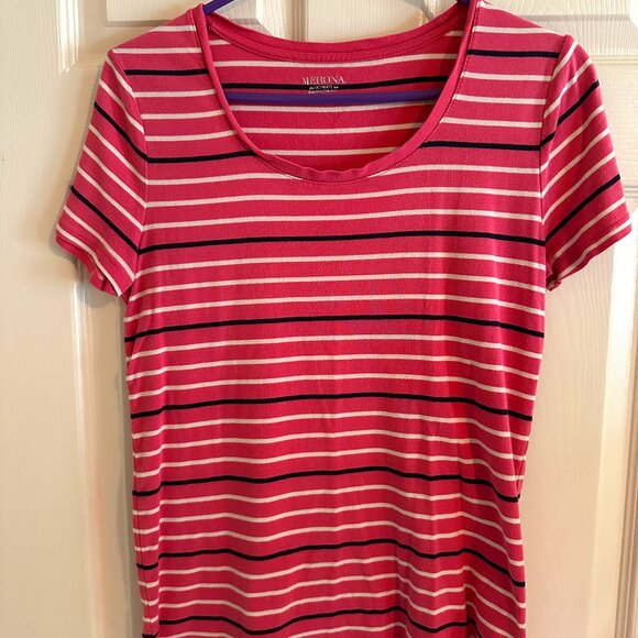 Pink Striped Merona the ULTIMATE tee - Picture 1 of 5